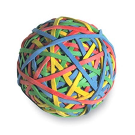 ACCO Acco Brands- Inc. ACC72155 Rubber band Ball- 275-Ball- Assorted Colors A7072155